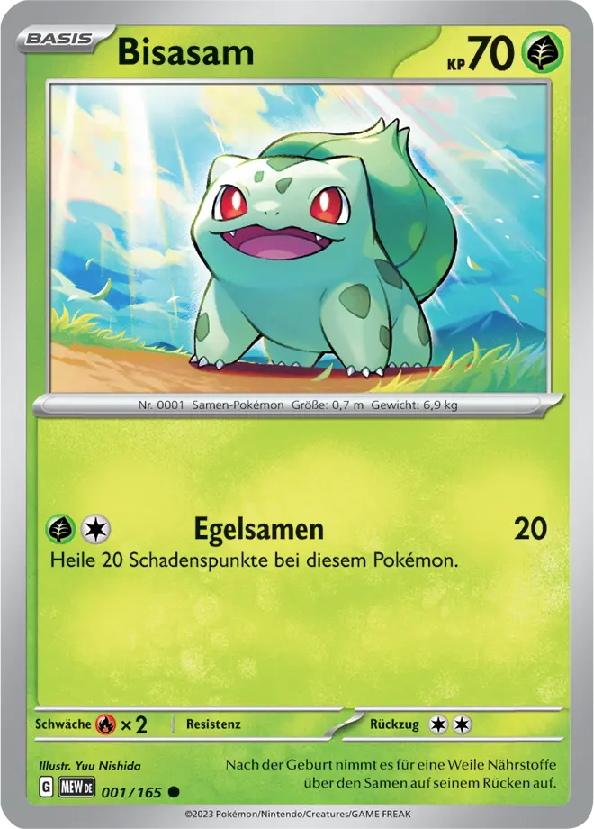 Bisasam 001/165 - Pokémon 151 (DEU)