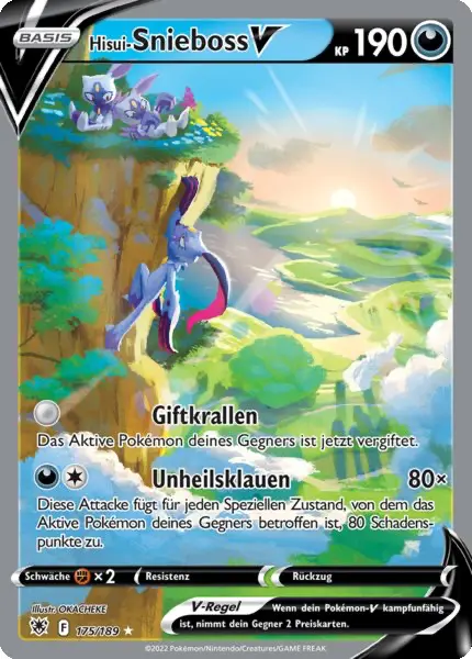 Hisui-Snieboss V 175/189 - Pokémon Astralglanz Karte (DEU)