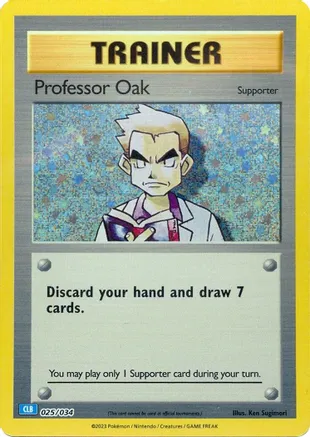 Professor Oak 025/034 - Pokémon TCG: Classic Blastoise & Suicune ex Deck Karte (ENG)