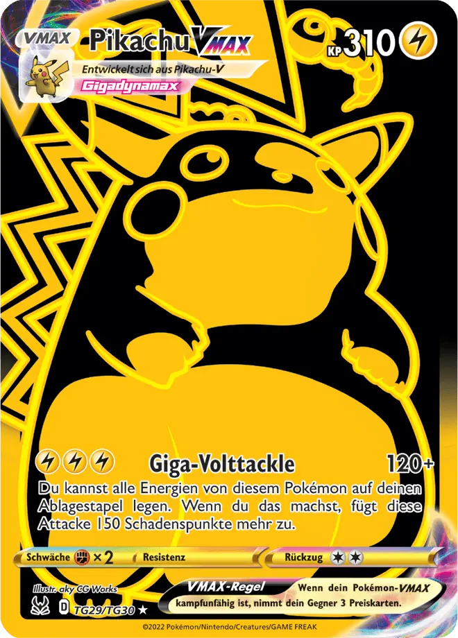 Pikachu VMAX TG29/TG30 - Pokémon Verlorener Ursprung Karte (DEU)