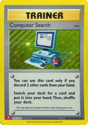 Computer Search 020/034 - Pokémon TCG: Classic Charizard & Ho-Oh ex Deck Karte (ENG)