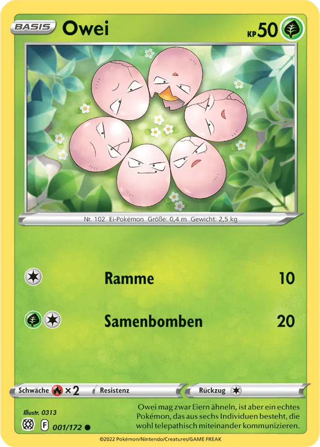 Owei 001/172 - Pokémon Strahlende Sterne Karte (DEU)