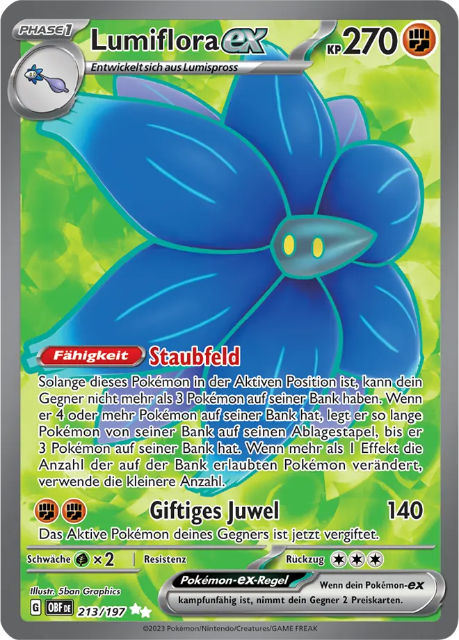 Lumiflora -ex 213/197 - Pokémon Obsidianflammen (DEU)