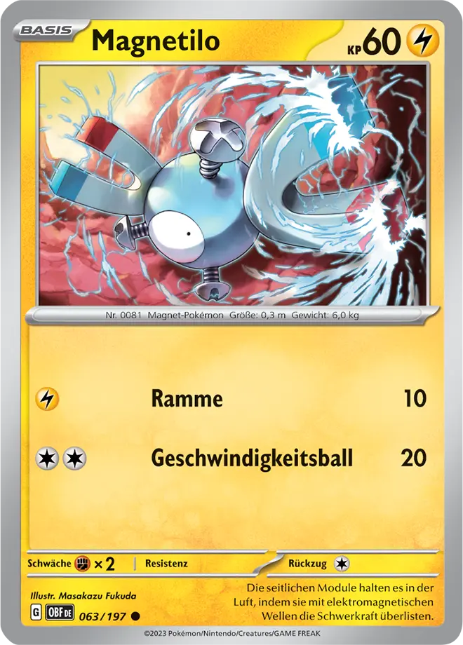 Magnetilo 063/197 - Pokémon Obsidianflammen (DEU)