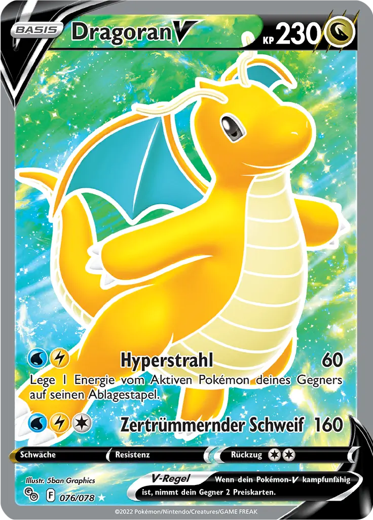 Dragoran -V 076/078 - Pokémon GO Karte (DEU)