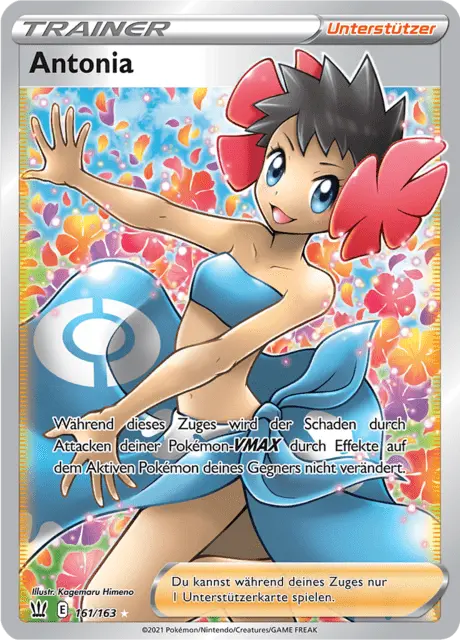 Antonia 161/163 - Pokémon Kampfstile Karte (DEU)