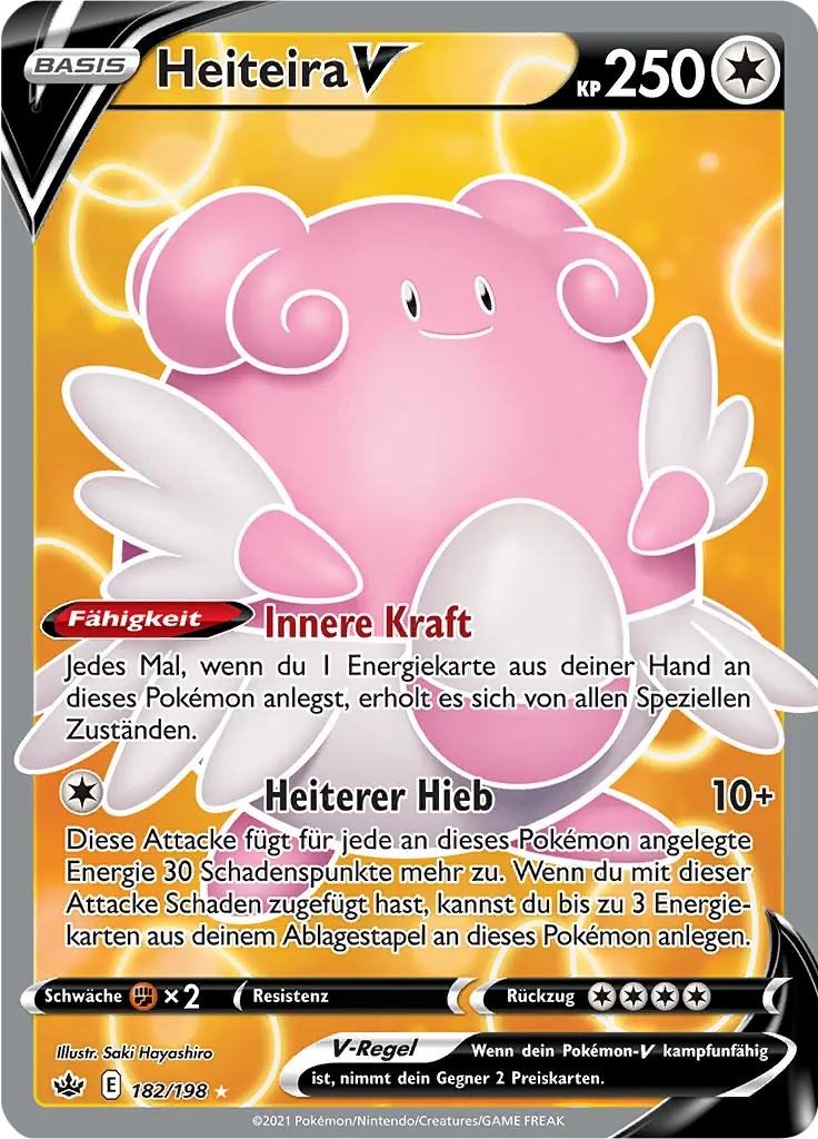 Heiteira -V 182/198 - Pokémon Schaurige Herrschaft Karte (DEU)