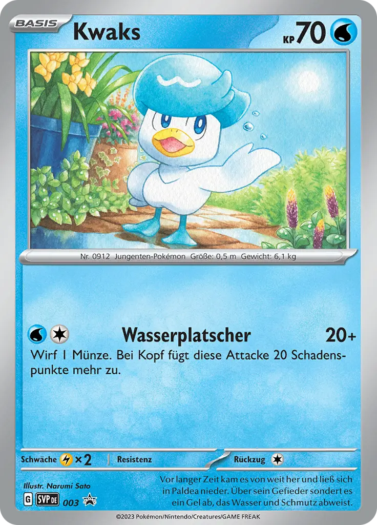 Kwaks (SVP - 003) - Pokémon Karmesin & Purpur Promo Karte (DEU)