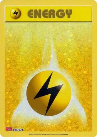 Lightning Energy 034/034 - Pokémon TCG: Classic Charizard & Ho-Oh ex Deck Karte (ENG)