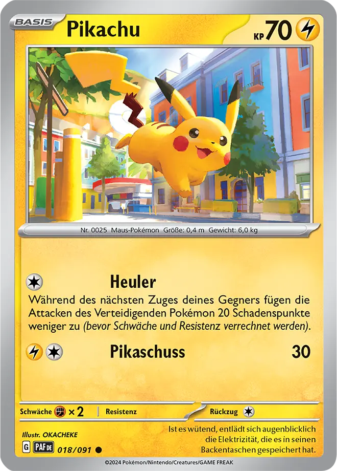 Pikachu 018/091 - Pokémon Paldeas Schicksale (DEU)