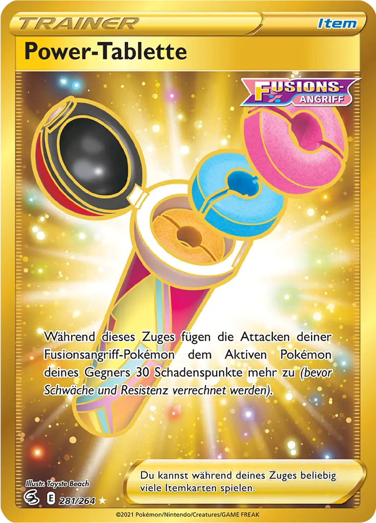 Power-Tablette 281/264 - Pokémon Fusionsangriff Karte (DEU)
