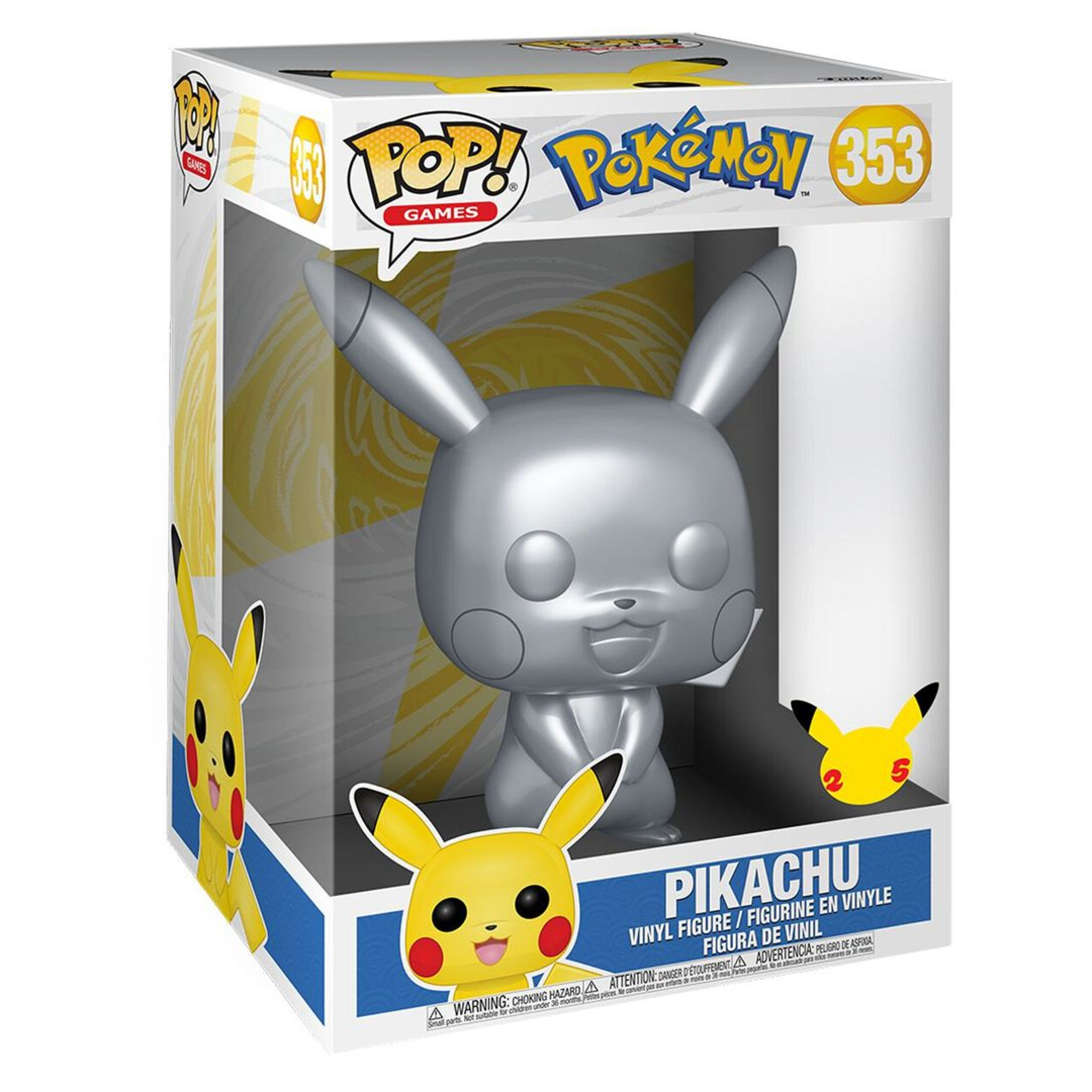 Pokemon - Pikachu #353 25 Years Metalic - POP! Vinyl Figur
