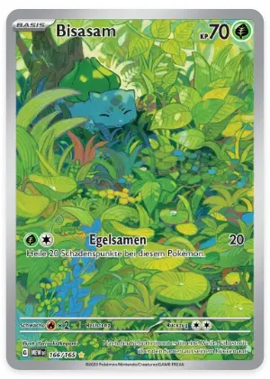 Bisasam 166/165 - Pokémon 151 Karte (DEU)