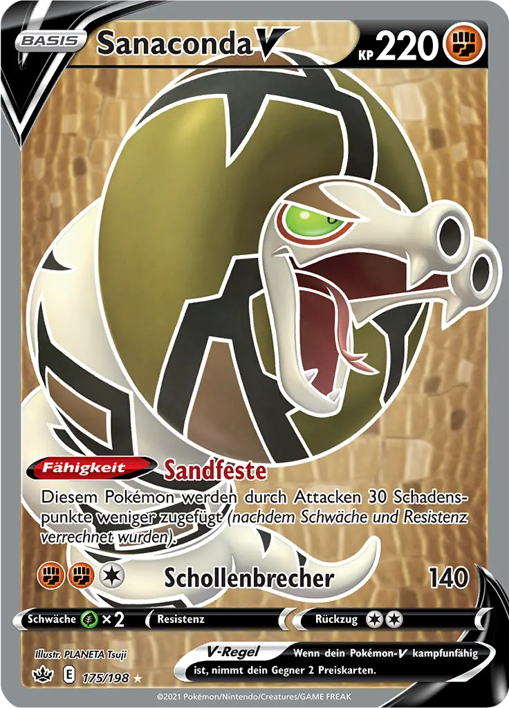 Sanaconda -V 175/198 - Pokémon Schaurige Herrschaft Karte (DEU)