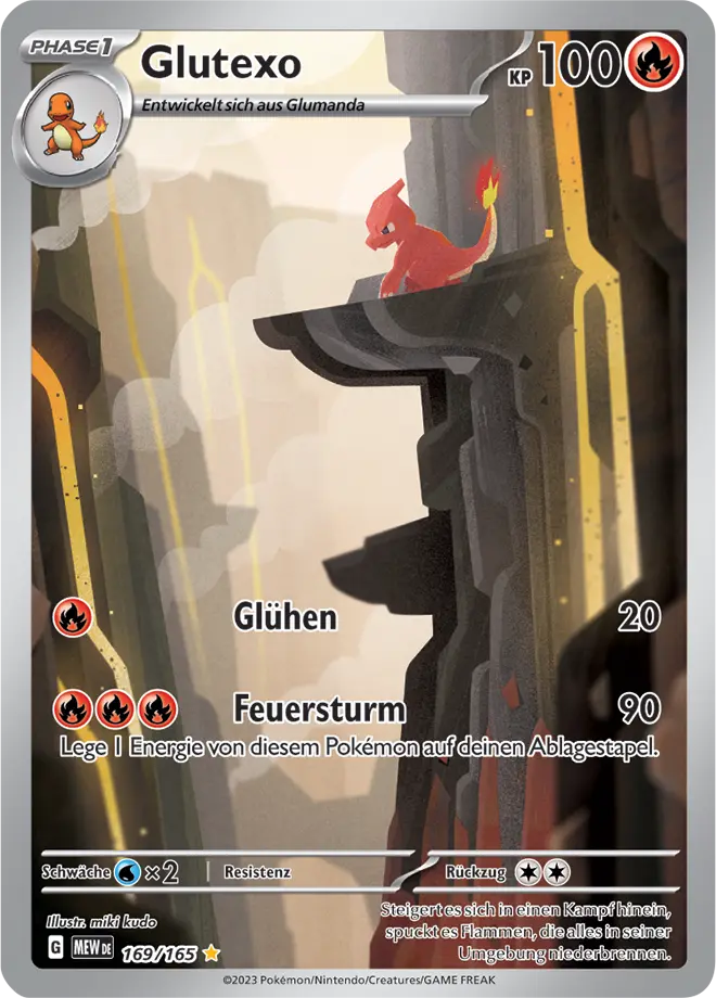 Glutexo 169/165 - Pokémon 151 Karte (DEU)