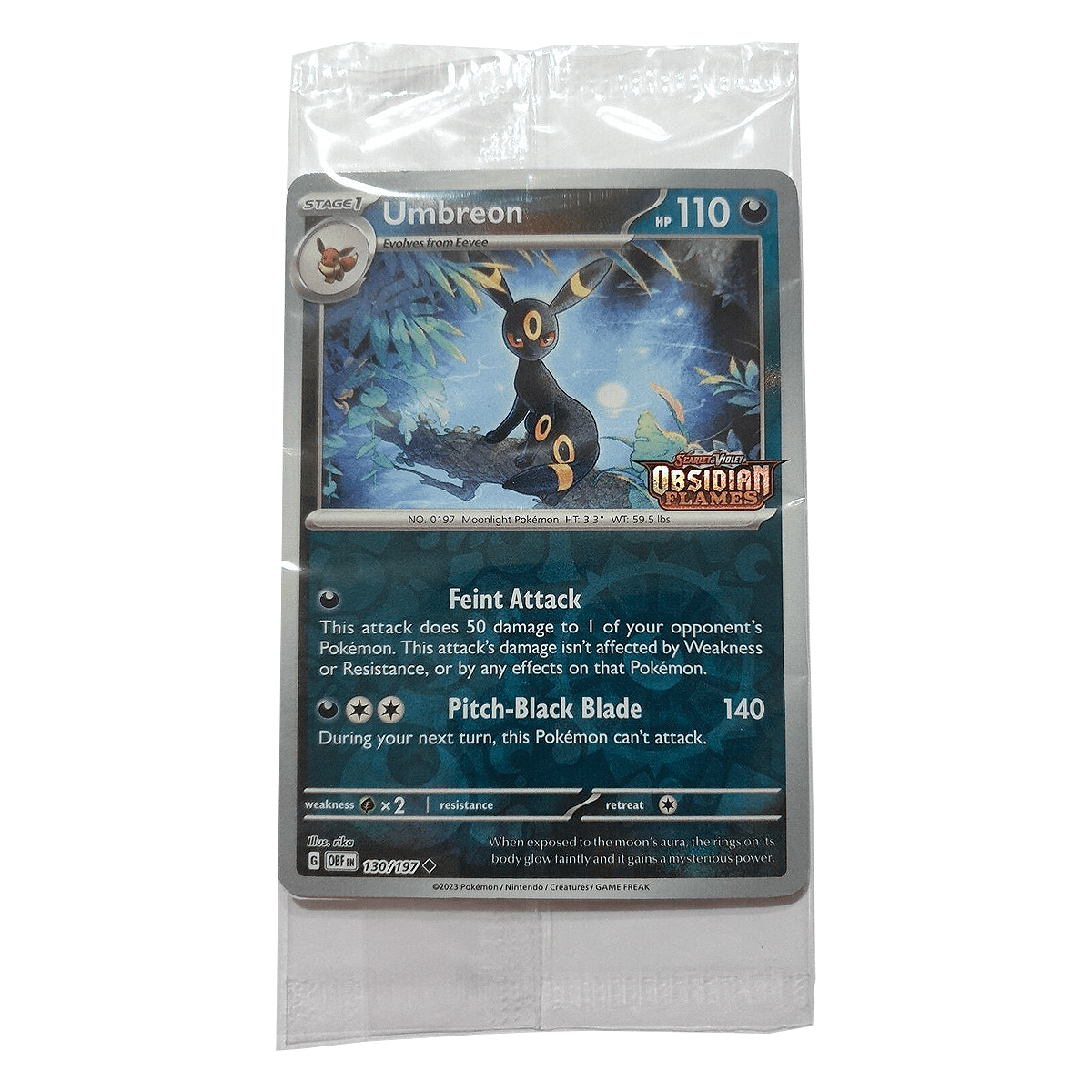 Pokémon Umbreon 130/197 - Obsidian Flames Stamp Promo - Sealed