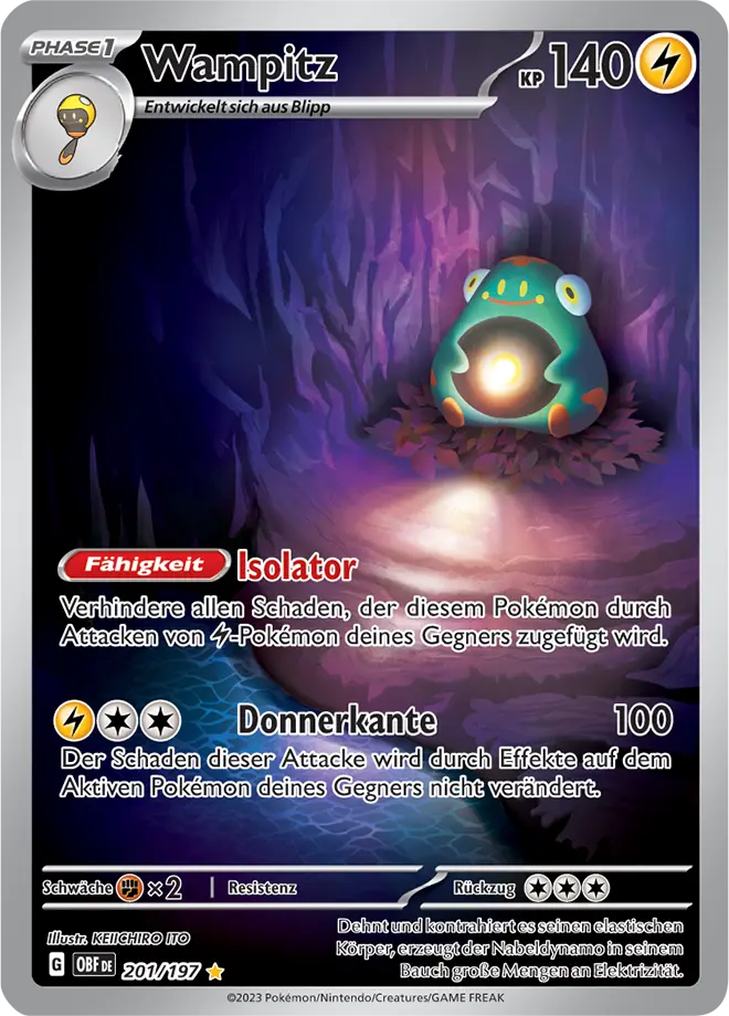 Wampitz 201/197 - Pokémon Obsidianflammen (DEU)