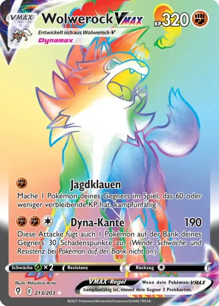 Wolwerock VMAX 213/203 - Pokémon Drachenwandel Karte (DEU)