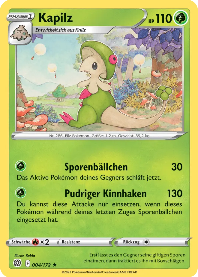 Kapilz 004/172 - Pokémon Strahlende Sterne Karte (DEU)