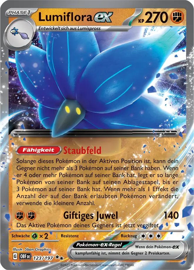 Lumiflora -ex 123/197 - Pokémon Obsidianflammen (DEU)