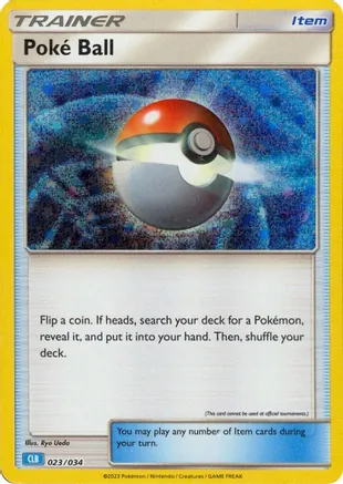 Poké Ball 023/034 - Pokémon TCG: Classic Blastoise & Suicune ex Deck Karte (ENG)