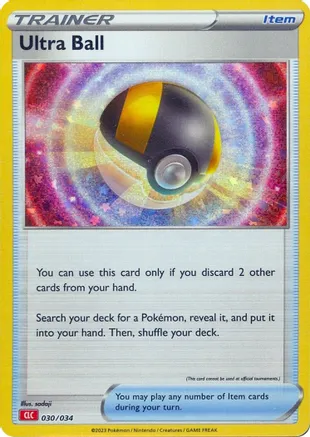 Ultra Ball 030/034 - Pokémon TCG: Classic Charizard & Ho-Oh ex Deck Karte (ENG)