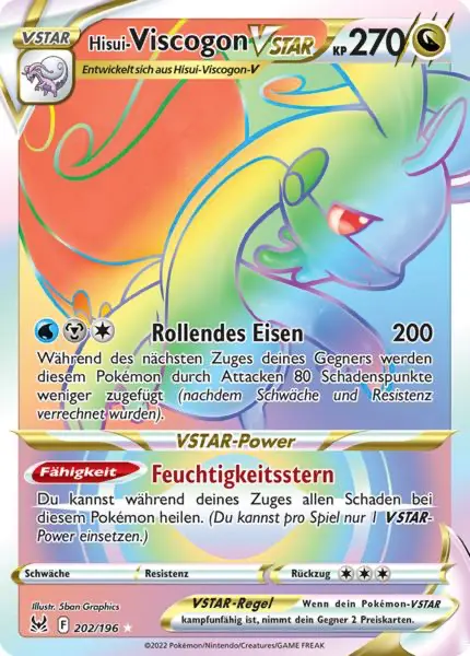 Hisui-Viscogon -VSTAR 202/196 - Pokémon Verlorener Ursprung Karte (DEU ...