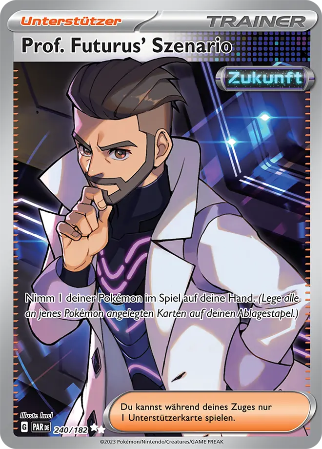 Prof. Futurus’ Szenario 240/182 - Pokémon Paradoxrift Karte (DEU)