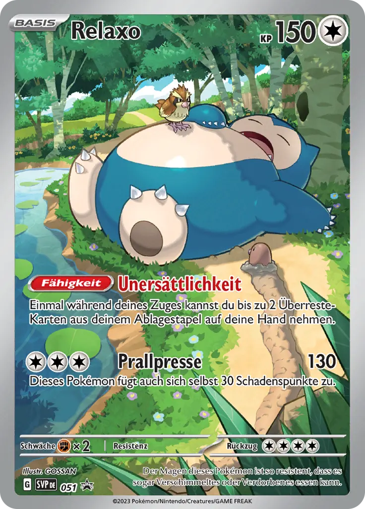 Relaxo (SVP - 051) - Pokémon Karmesin & Purpur Promo Karte (DEU)