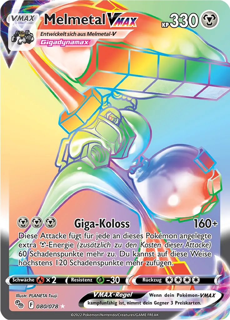 Melmetal -VMAX 080/078 - Pokémon GO Karte (DEU)