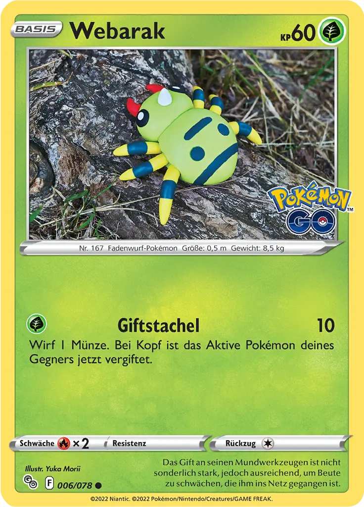 Webarak 006/078 - Pokémon GO Karte (DEU)