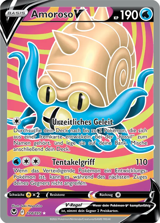 Amoroso V 174/195 - Pokémon Silberne Sturmwinde Karte (DEU)