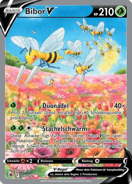 Bibor V 161/189 - Pokémon Astralglanz Karte (DEU)