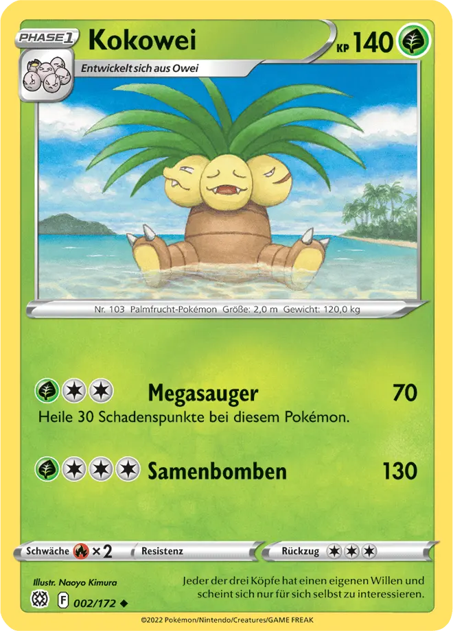Kokowei 002/172 - Pokémon Strahlende Sterne Karte (DEU)