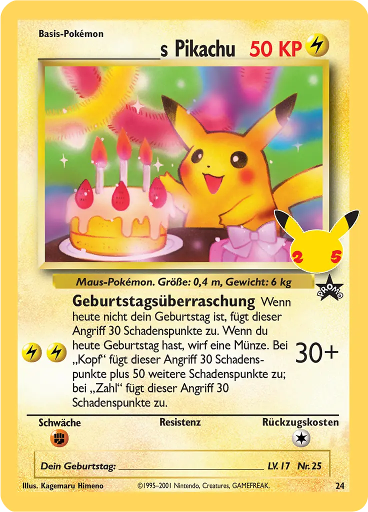 ________________s Pikachu 24 - Pokémon Celebrations Karte (DEU)